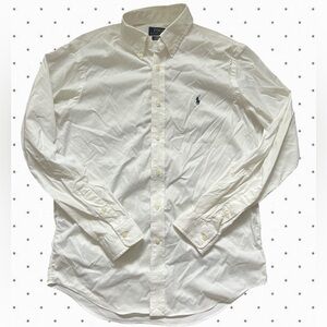 Polo by Ralph Lauren White Button-Down with Navy Pony